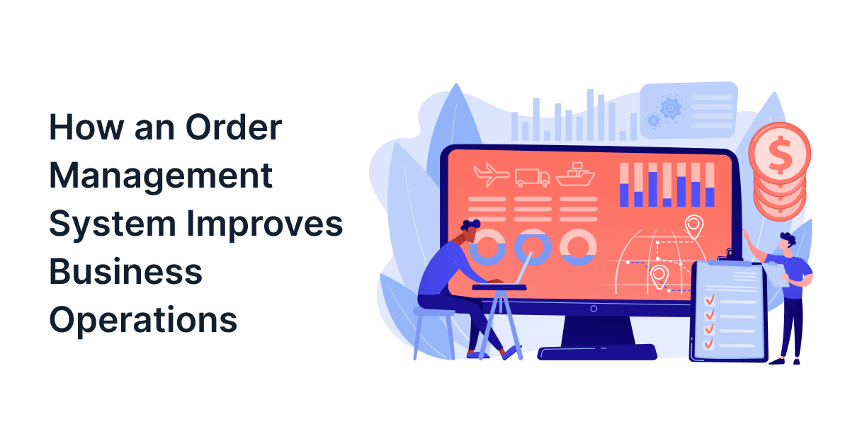 Business team using Order Management System software to manage orders efficiently